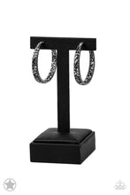Load image into Gallery viewer, GLITZY By Association Black Hoop Earrings - Paparazzi
