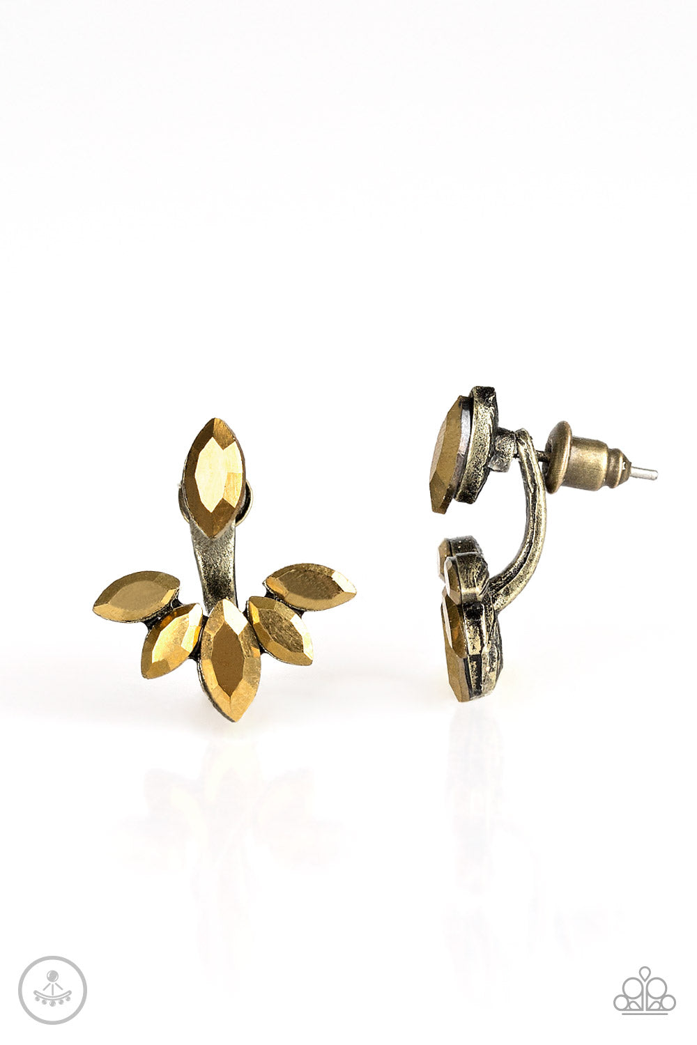 Radical Refinement Brass Earring - Paparazzi