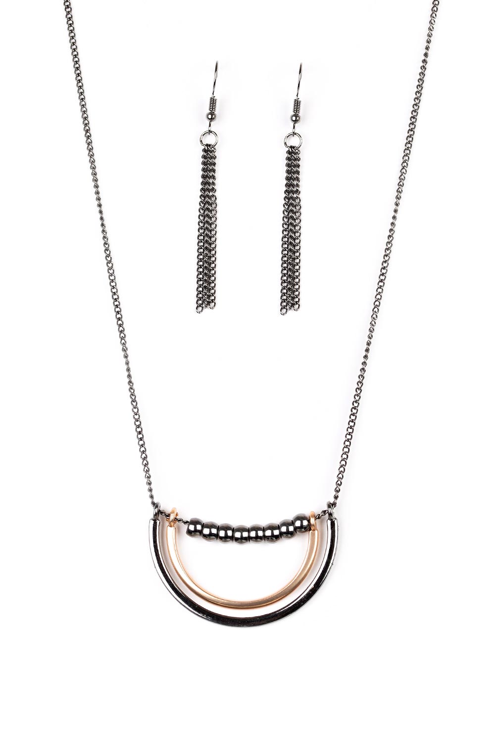 Artificial Arches Black Necklace - Paparazzi