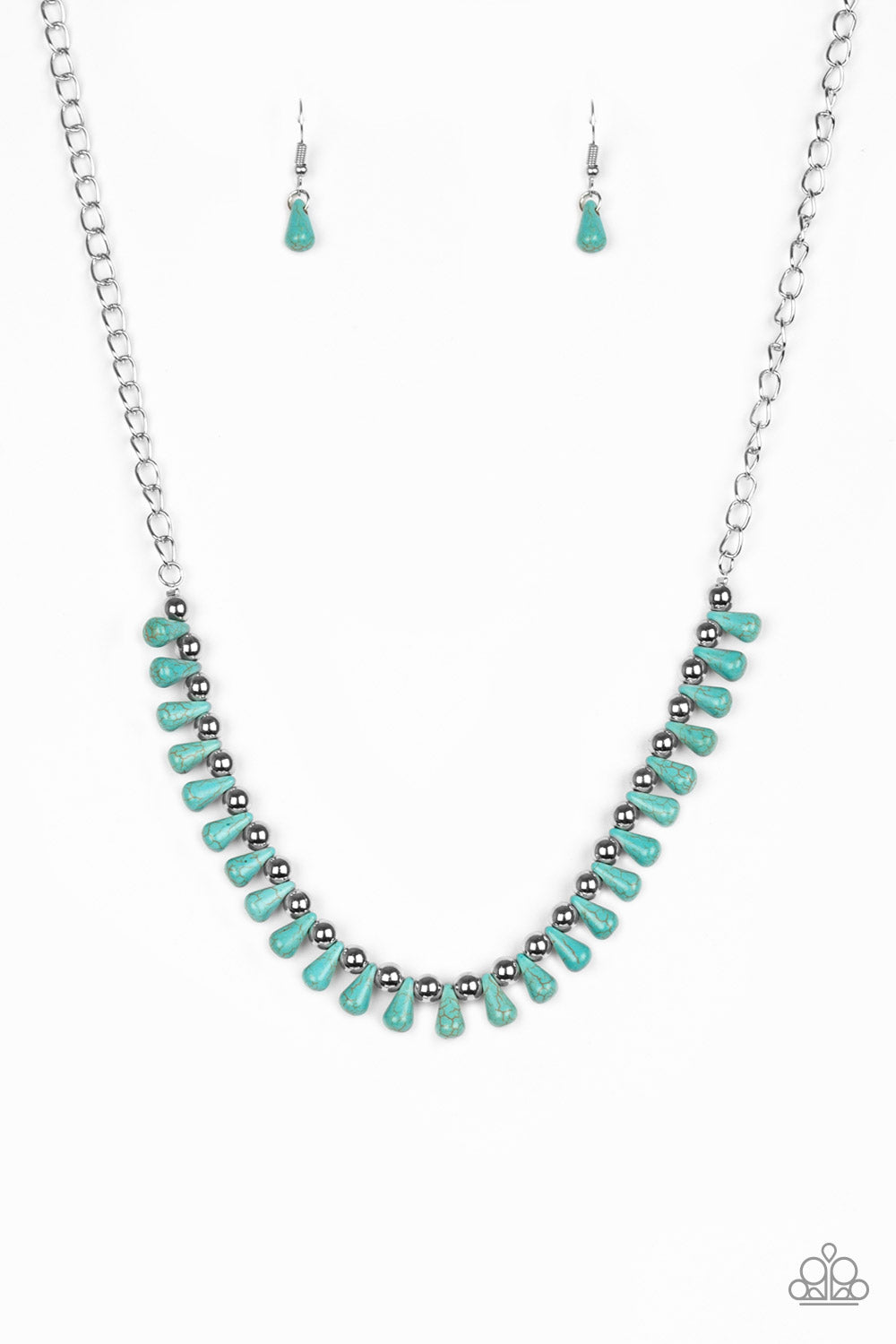 Extinct Species Blue Necklace - Paparazzi