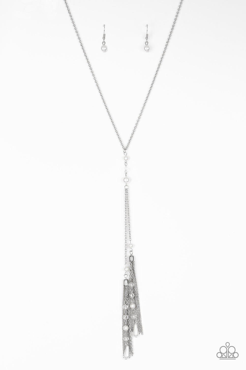 Timeless Tassels Silver Necklace - Paparazzi