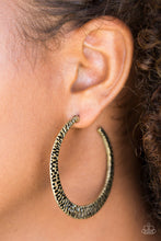 Load image into Gallery viewer, BEAST Friends Forever Brass Hoop Earrings - Paparazzi
