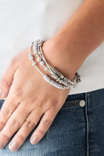 Load image into Gallery viewer, Tribal Spunk Silver Bracelet - Paparazzi
