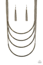 Load image into Gallery viewer, It Will Be Over MOON Brass Necklace - Paparazzi
