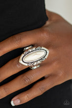 Load image into Gallery viewer, Santa Fe Serenity White Ring - Paparazzi
