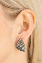 Load image into Gallery viewer, Supreme Sheen Black Post Earrings - Paparazzi
