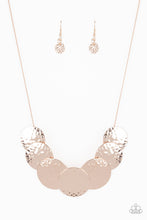 Load image into Gallery viewer, RADIAL Waves Rose Gold Necklace - Paparazzi
