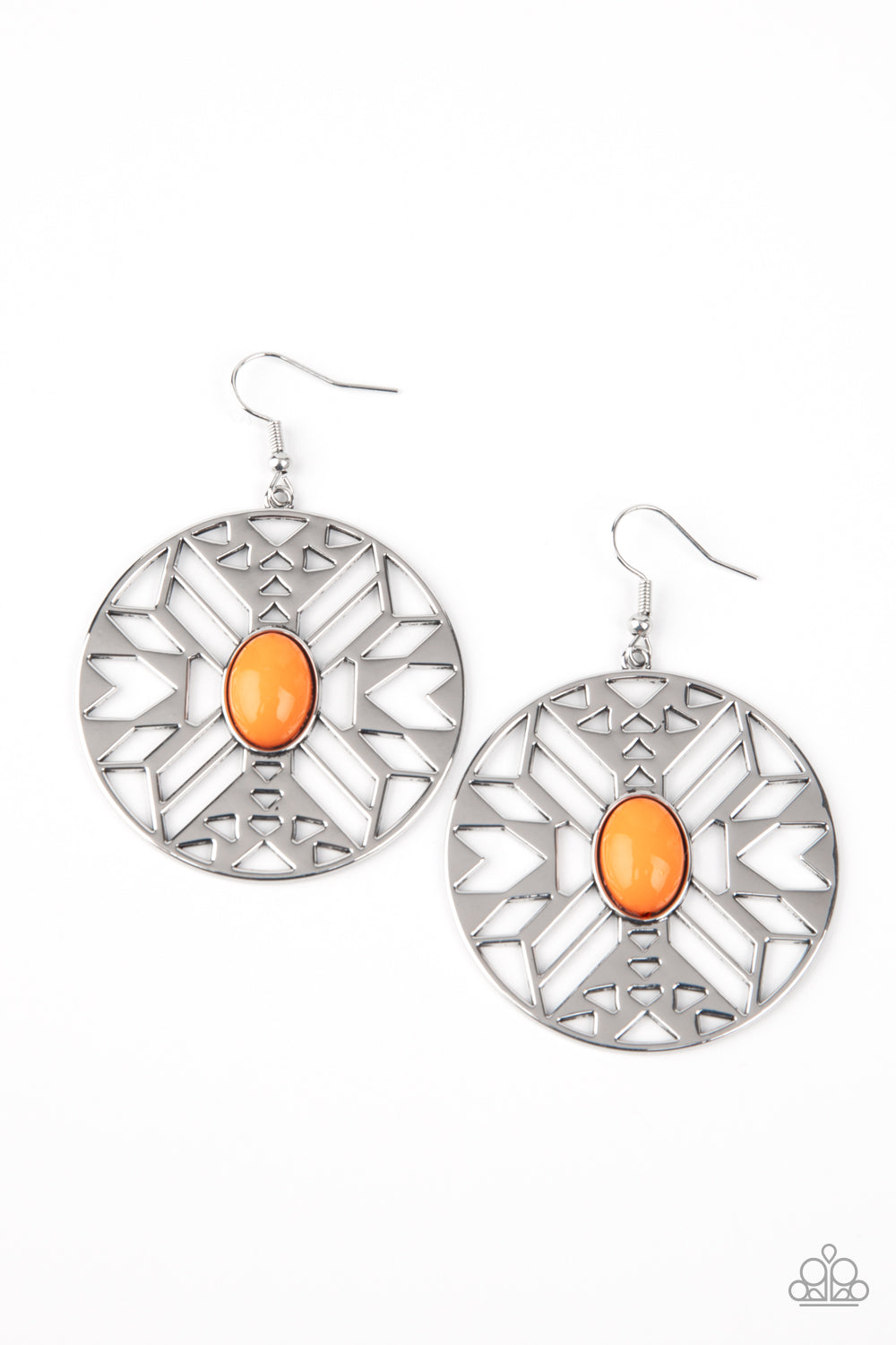 Southwest Walkabout Orange Earrings - Paparazzi