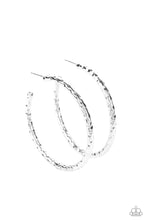 Load image into Gallery viewer, Urban Upgrade Silver Hoop Earrings - Paparazzi
