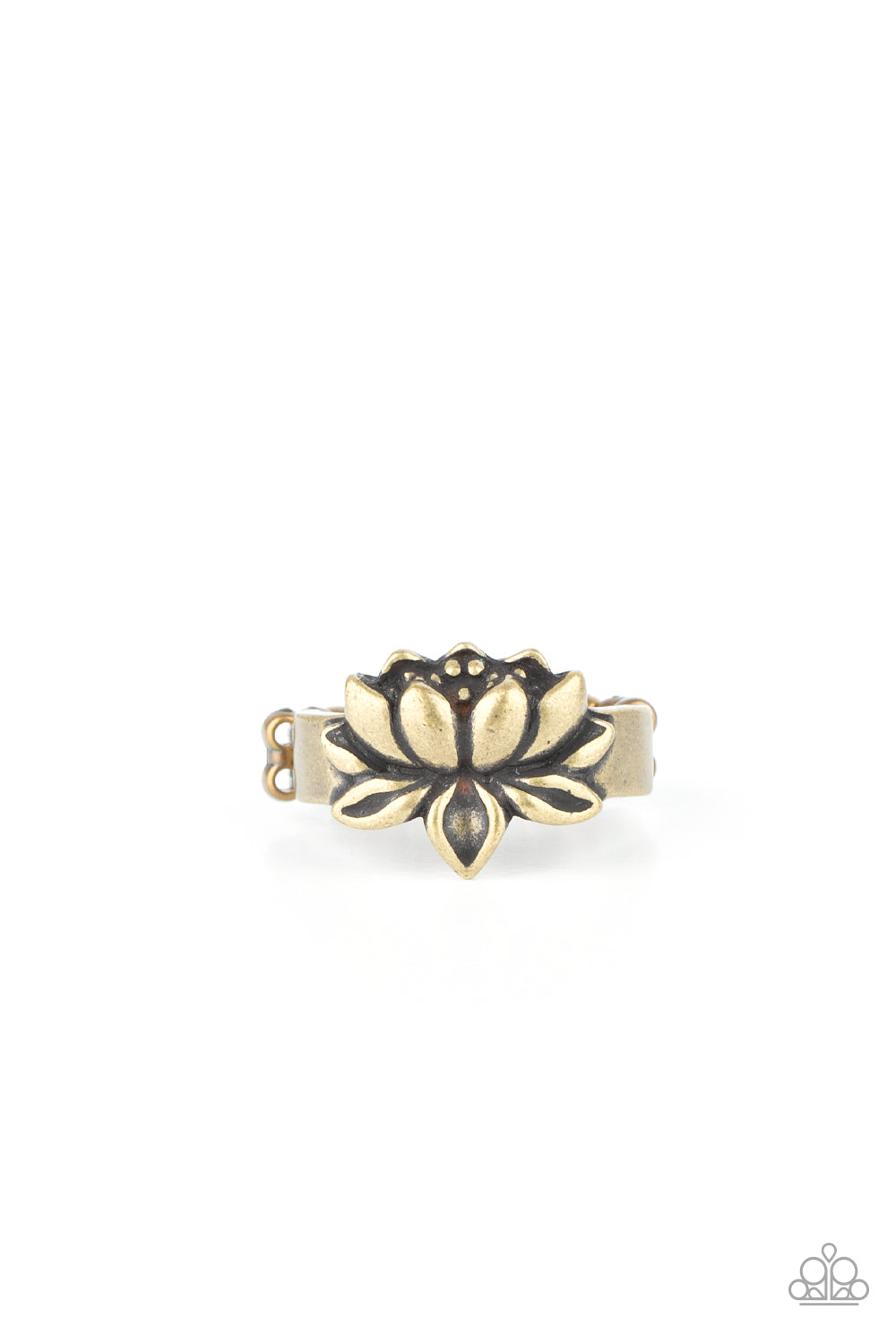 Lotus Crowns Brass Ring - Paparazzi