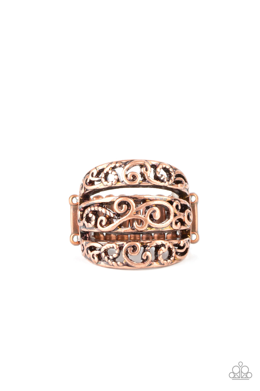 FRILLED To Be Here Copper Ring - Paparazzi