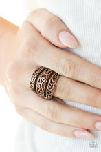 Load image into Gallery viewer, FRILLED To Be Here Copper Ring - Paparazzi
