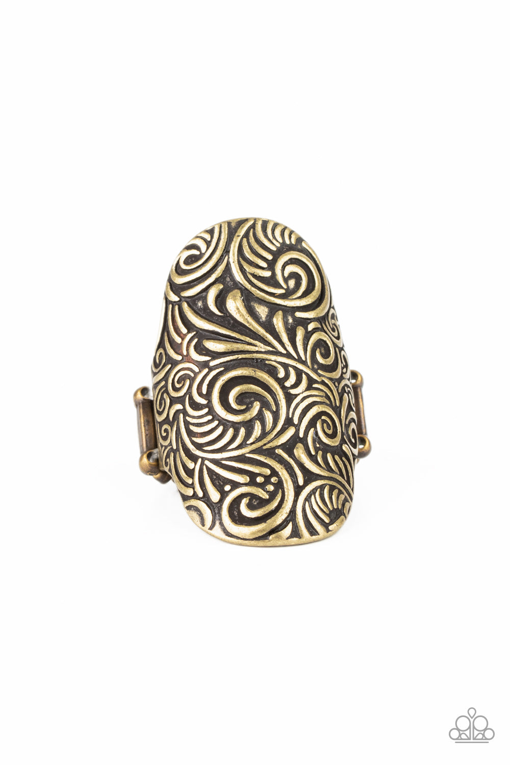 Paisley Paradise Brass Ring - Paparazzi