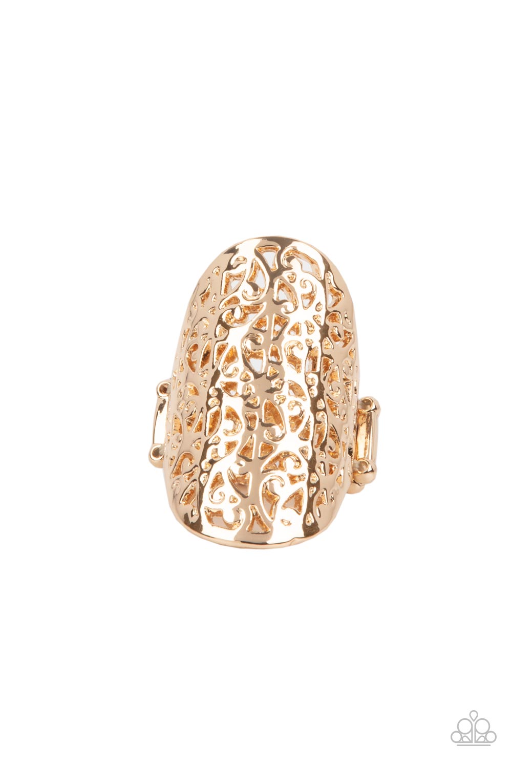 Full Out Frill Gold Ring - Paparazzi