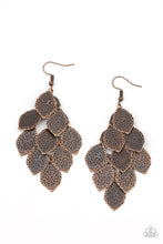 Load image into Gallery viewer, Loud and Leafy Copper Earrings - Paparazzi
