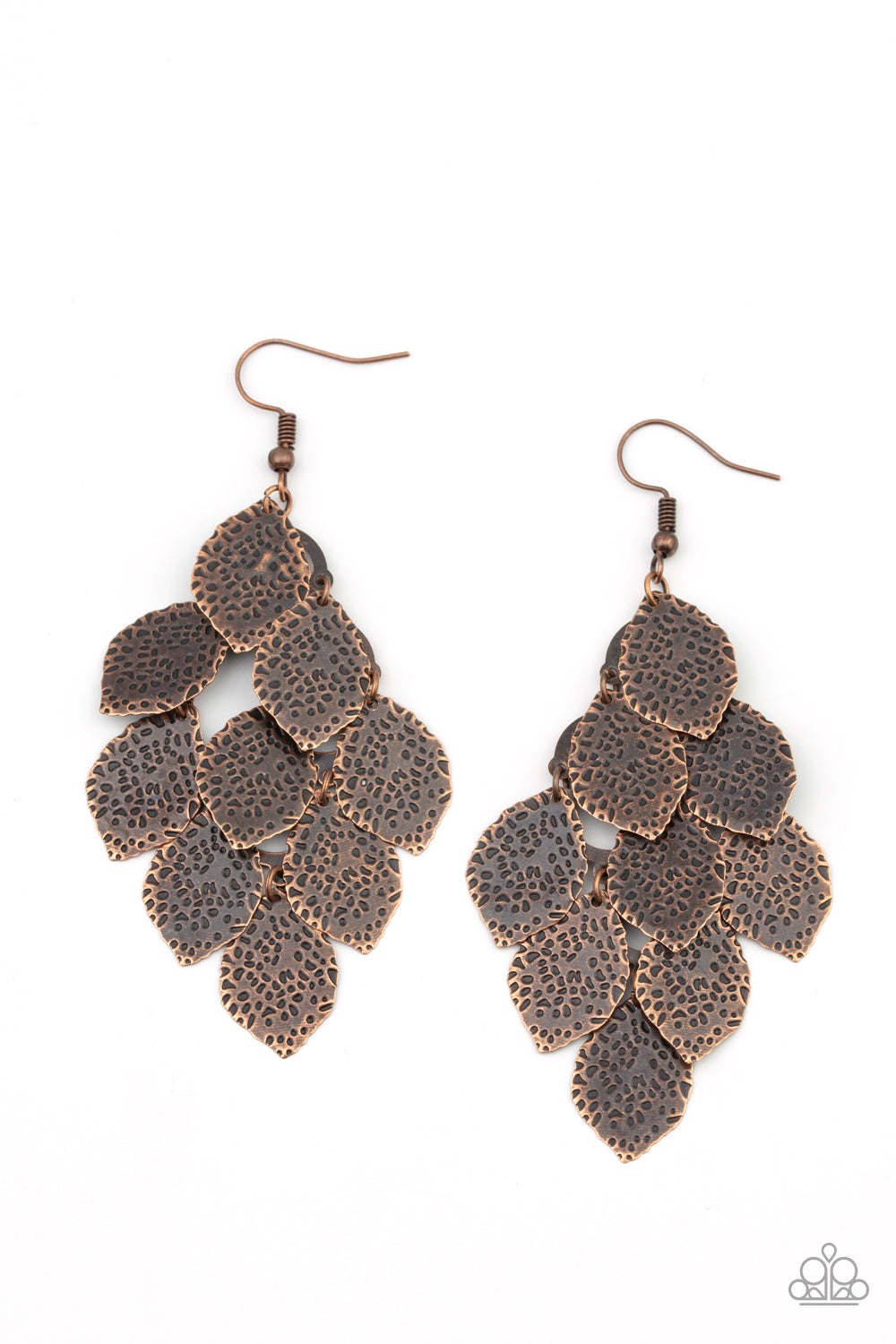 Loud and Leafy Copper Earrings - Paparazzi