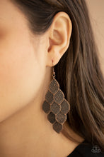 Load image into Gallery viewer, Loud and Leafy Copper Earrings - Paparazzi
