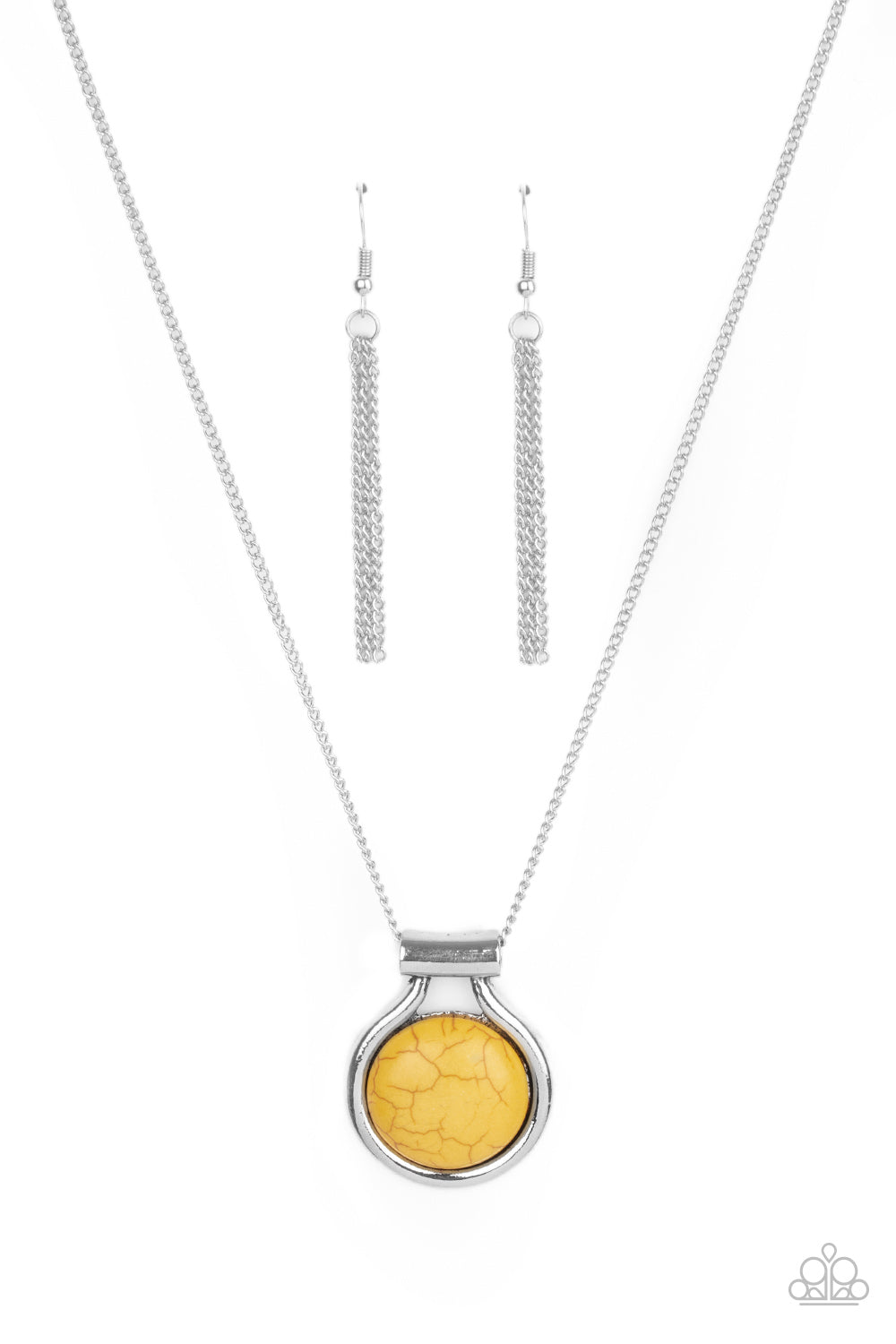 Patagonian Paradise Yellow Necklace - Paparazzi