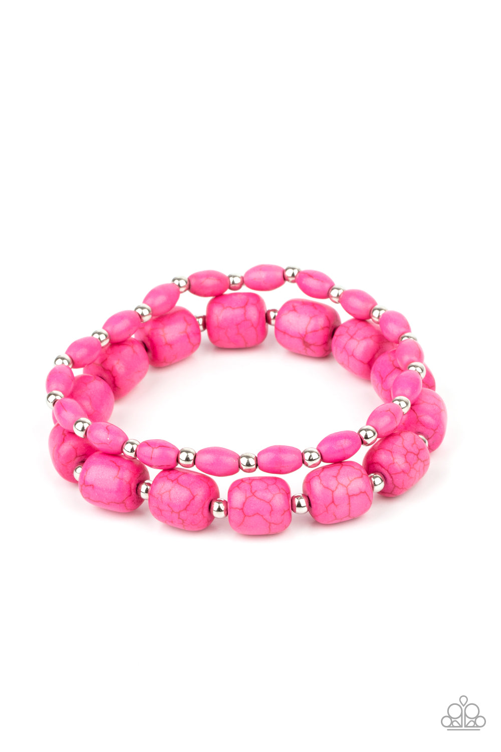 Colorfully Country Pink Bracelet - Paparazzi