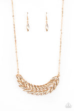 Load image into Gallery viewer, Flight of FANCINESS Gold Necklace - Paparazzi
