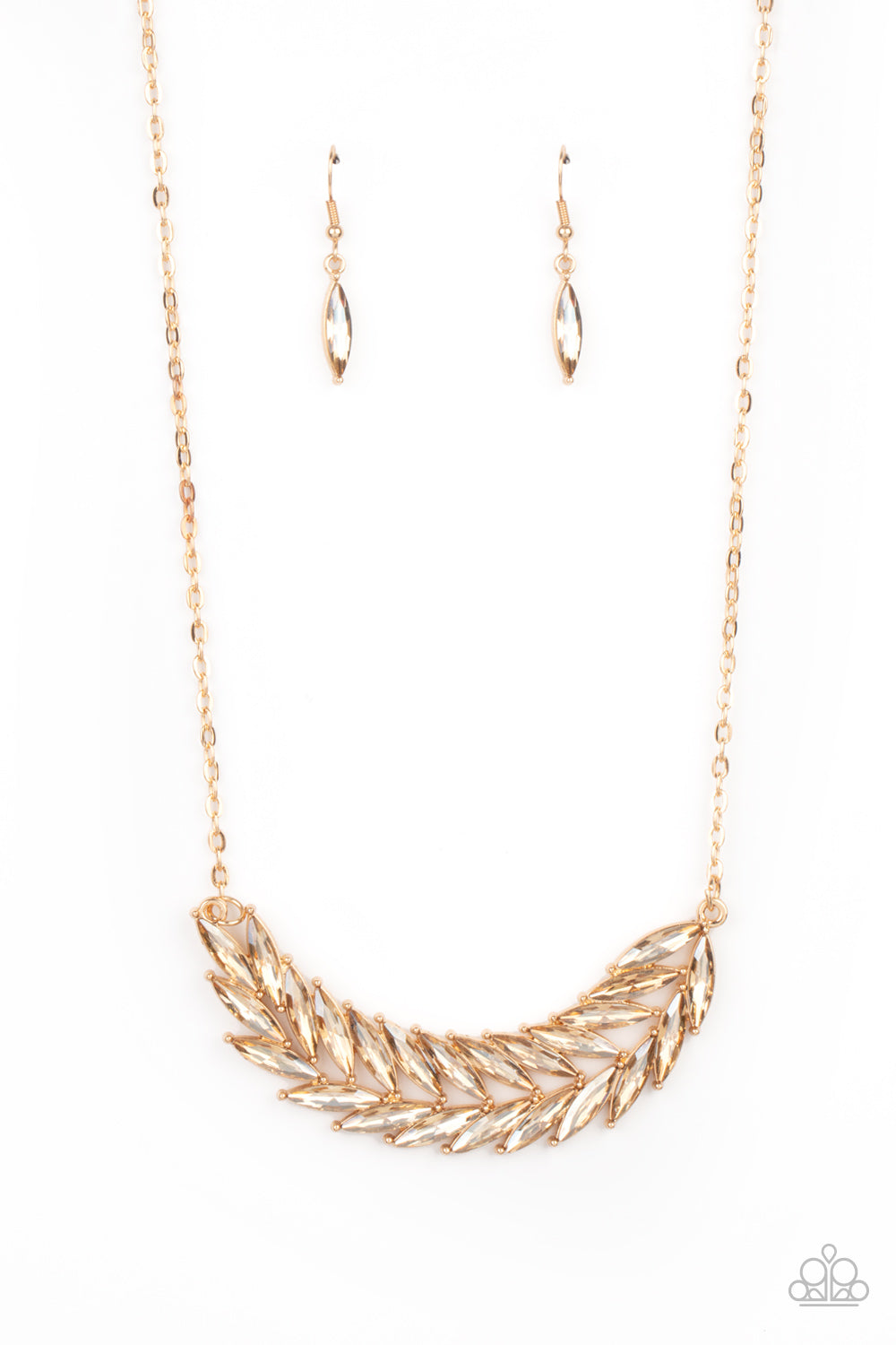 Flight of FANCINESS Gold Necklace - Paparazzi