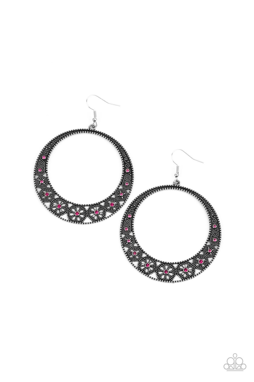 Bodaciously Blooming Pink Earrings - Paparazzi