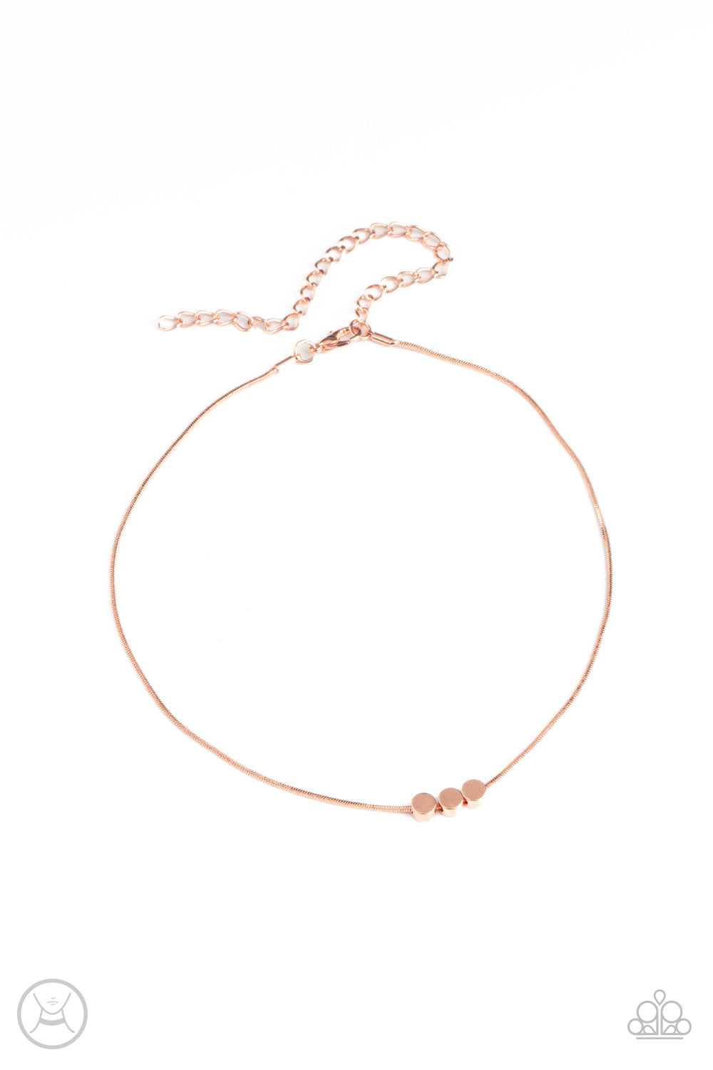 Dynamically Dainty Copper Choker - Paparazzi