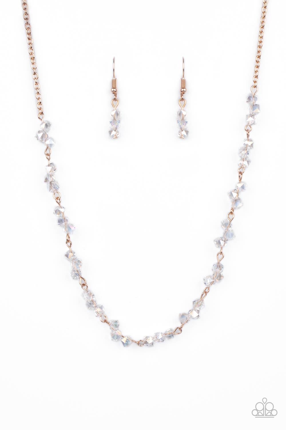 Incredibly Iridescent Rose Gold Necklace - Paparazzi