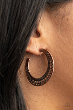 Load image into Gallery viewer, Bada BLOOM! Copper Hoop Earrings - Paparazzi
