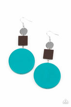 Load image into Gallery viewer, Modern Materials Blue Earrings - Paparazzi
