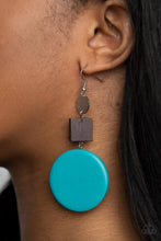 Load image into Gallery viewer, Modern Materials Blue Earrings - Paparazzi
