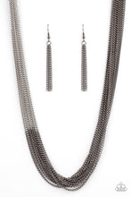 Load image into Gallery viewer, Metallic Merger Black Necklace - Paparazzi
