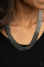 Load image into Gallery viewer, Metallic Merger Black Necklace - Paparazzi
