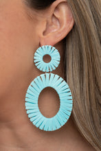 Load image into Gallery viewer, Foxy Flamenco Blue Earrings - Paparazzi
