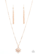Load image into Gallery viewer, Lotus Retreat Rose Gold Necklace - Paparazzi
