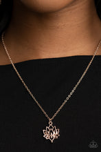 Load image into Gallery viewer, Lotus Retreat Rose Gold Necklace - Paparazzi
