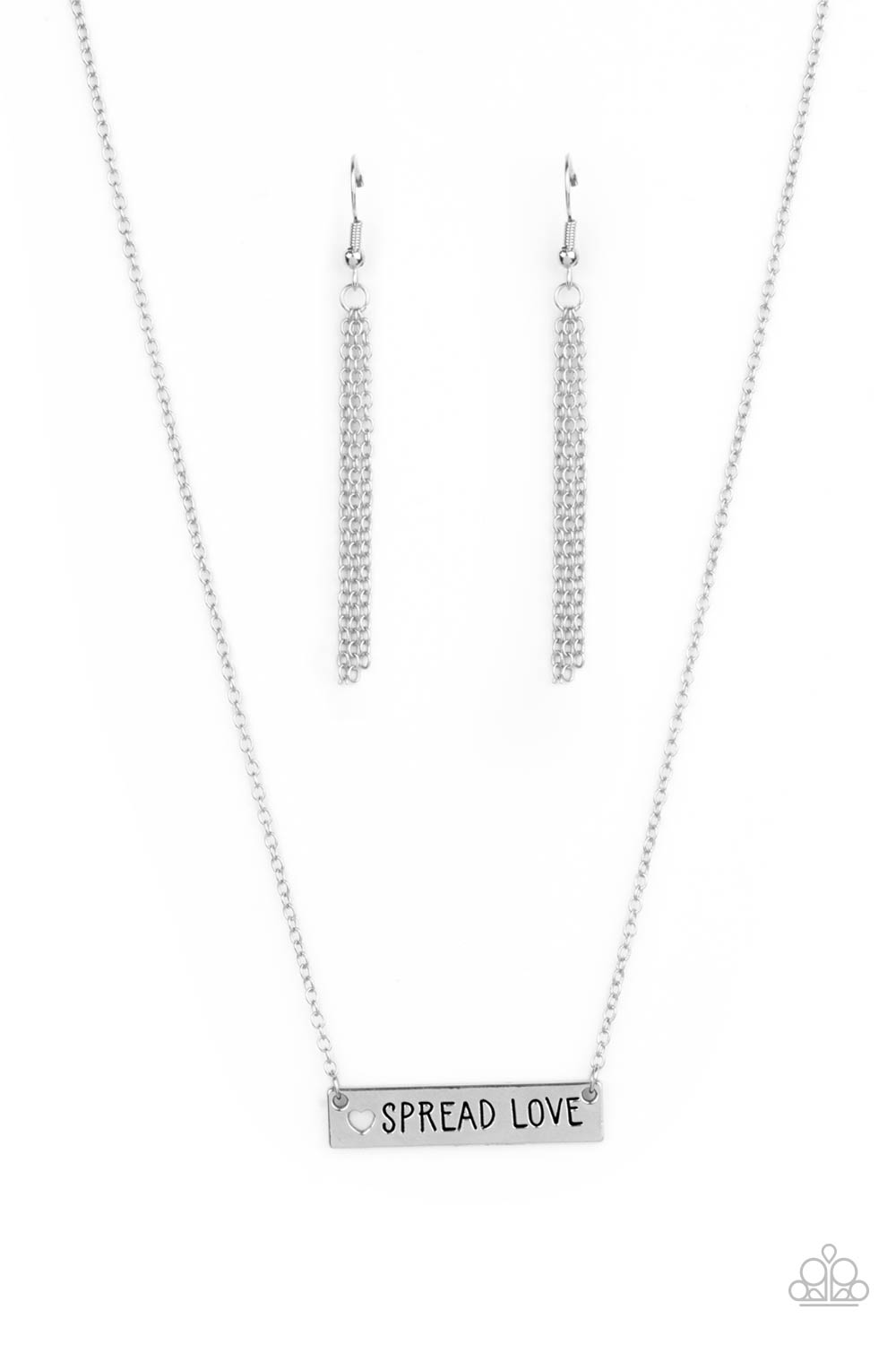 Spread Love Silver Necklace - Paparazzi