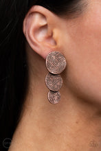 Load image into Gallery viewer, Ancient Antiquity Copper Clip-On Earrings - Paparazzi
