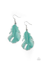 Load image into Gallery viewer, Heads QUILL Roll Blue Earrings - Paparazzi
