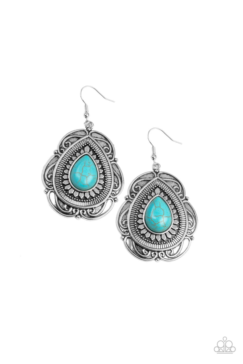 Southwestern Soul Blue Earrings - Paparazzi