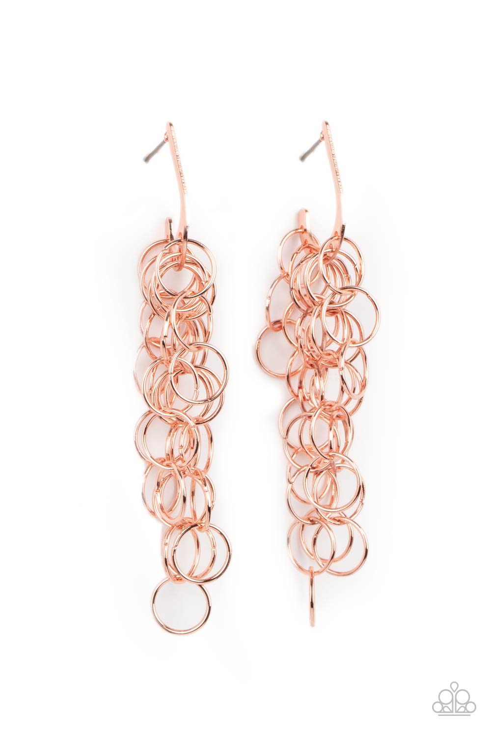 Long Live The Rebels Copper Earrings - Paparazzi