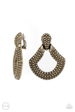 Load image into Gallery viewer, Better Buckle Up Brass Earrings - Paparazzi
