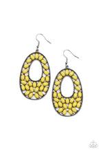 Load image into Gallery viewer, Beaded Shores Yellow Earrings - Paparazzi
