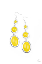 Load image into Gallery viewer, Retro Reality Yellow Earrings - Paparazzi
