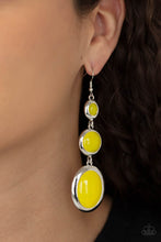 Load image into Gallery viewer, Retro Reality Yellow Earrings - Paparazzi
