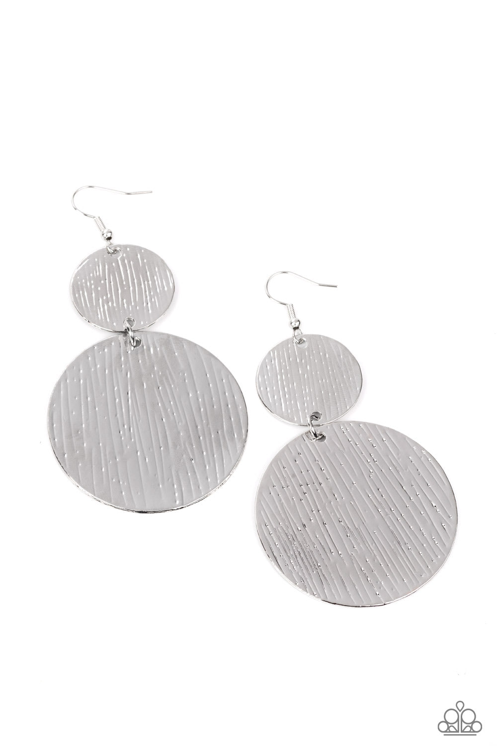 Status CYMBAL Silver Earrings - Paparazzi