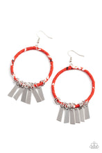 Load image into Gallery viewer, Garden Chimes Red Earrings - Paparazzi
