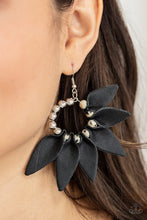 Load image into Gallery viewer, Flower Child Fever Black Earrings - Paparazzi
