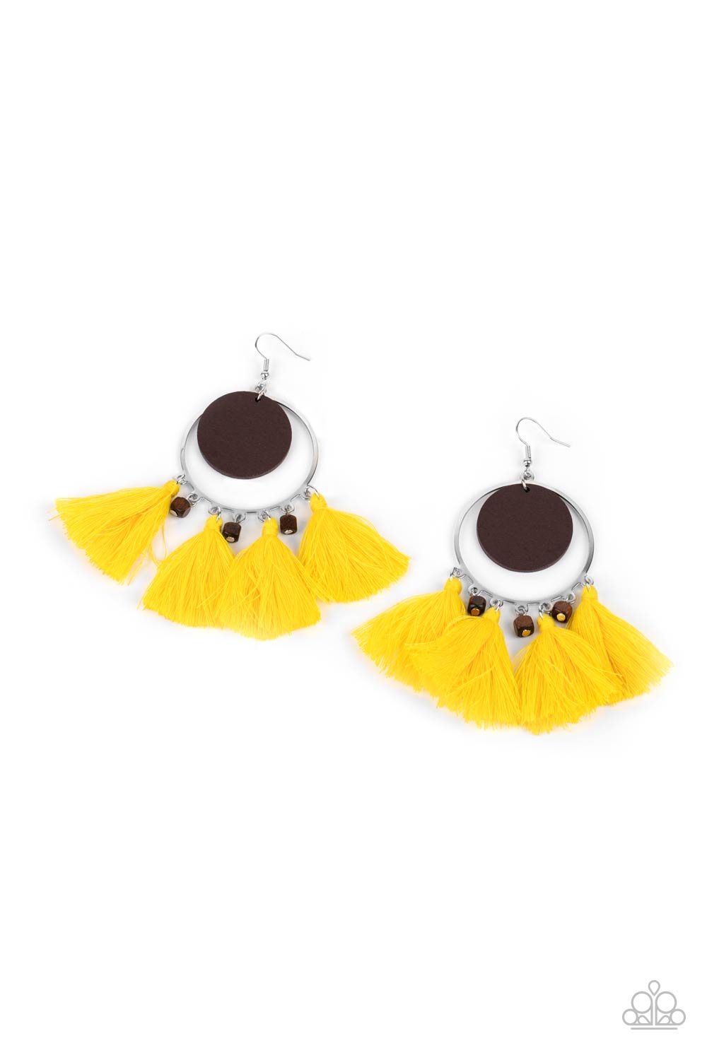 Yacht Bait Yellow Earrings - Paparazzi