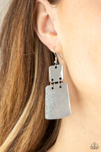 Load image into Gallery viewer, Tagging Along Silver Earrings - Paparazzi
